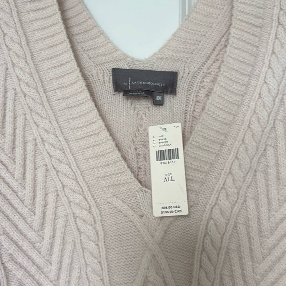 BNWT Anthropologie pink vest